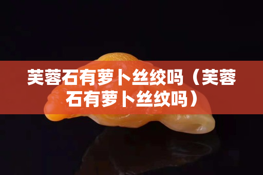 芙蓉石有蘿卜絲絞嗎（芙蓉石有蘿卜絲紋嗎）