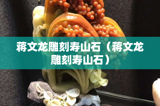 蔣文龍雕刻壽山石（蔣文龍雕刻壽山石）