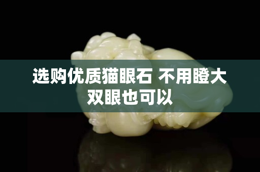 選購優(yōu)質(zhì)貓眼石 不用瞪大雙眼也可以