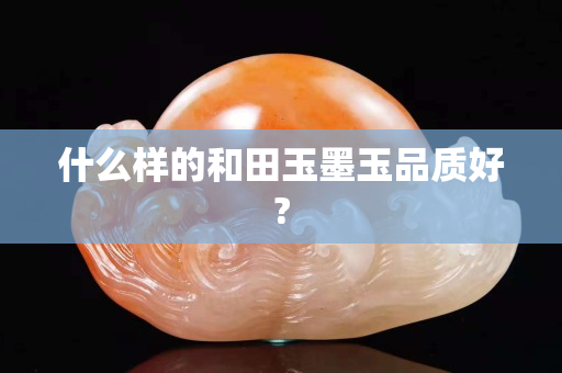 什么樣的和田玉墨玉品質好?