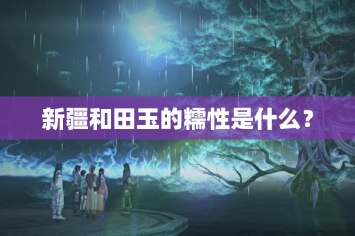 新疆和田玉的糯性是什么？