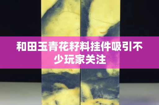 和田玉青花籽料掛件吸引不少玩家關注