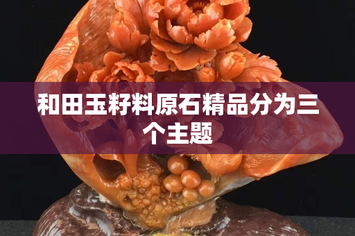 和田玉籽料原石精品分為三個主題