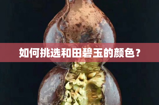 如何挑選和田碧玉的顏色？
