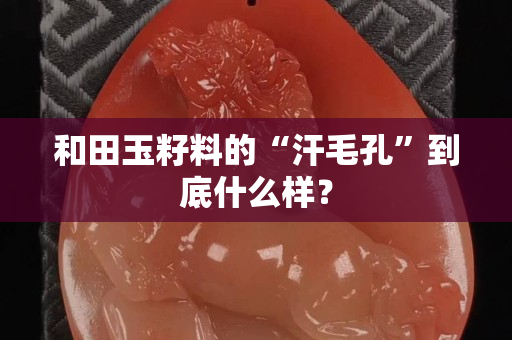和田玉籽料的“汗毛孔”到底什么樣？