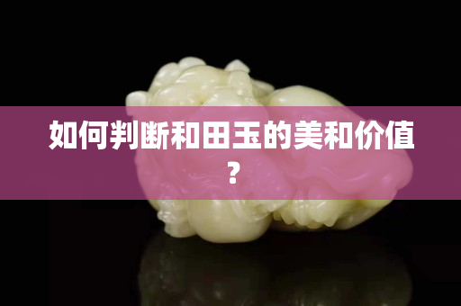 如何判斷和田玉的美和價值？