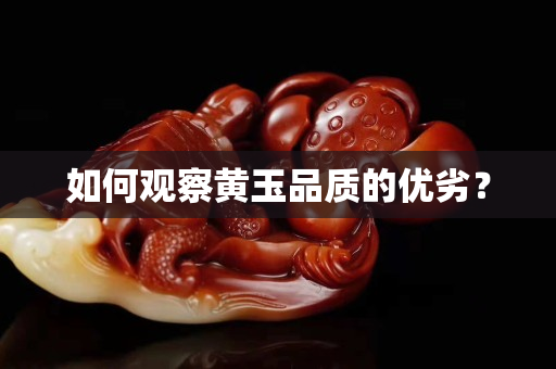 如何觀察黃玉品質的優劣？