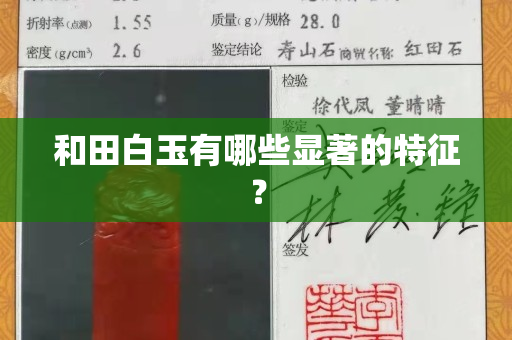 和田白玉有哪些顯著的特征？
