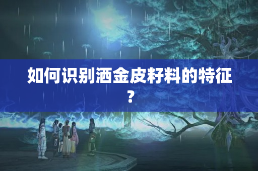 如何識別灑金皮籽料的特征？