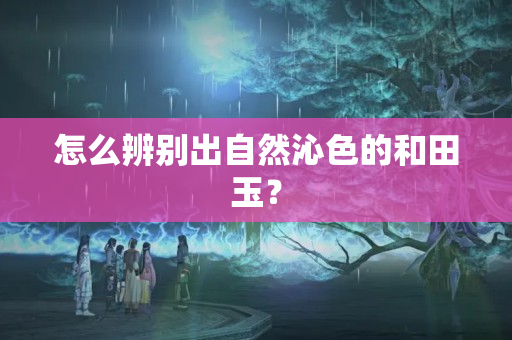 怎么辨別出自然沁色的和田玉？