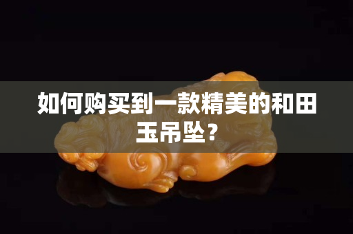 如何購(gòu)買(mǎi)到一款精美的和田玉吊墜？