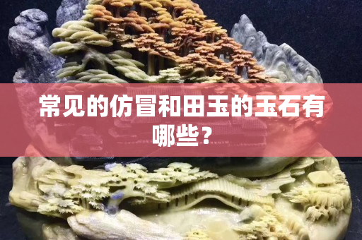 常見的仿冒和田玉的玉石有哪些？