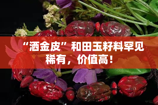 “灑金皮”和田玉籽料罕見稀有，價值高！