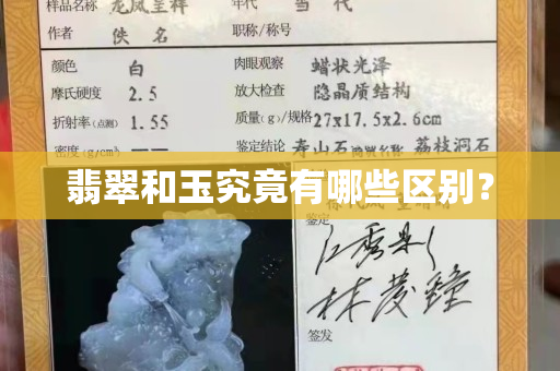 翡翠和玉究竟有哪些區(qū)別？
