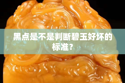 黑點(diǎn)是不是判斷碧玉好壞的標(biāo)準(zhǔn)？