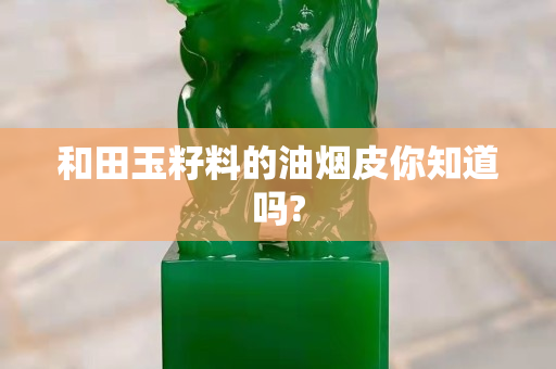 和田玉籽料的油煙皮你知道嗎?