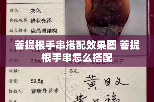 菩提根手串搭配效果圖 菩提根手串怎么搭配