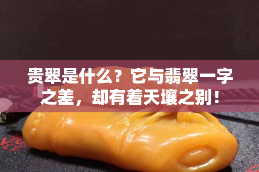 貴翠是什么？它與翡翠一字之差，卻有著天壤之別！