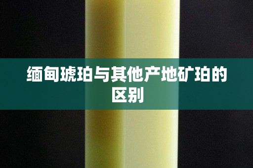 緬甸琥珀與其他產地礦珀的區別
