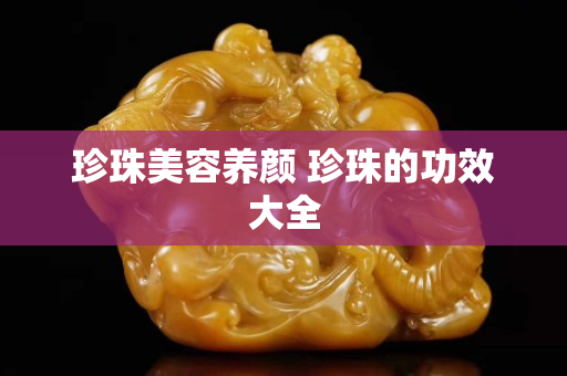 珍珠美容養顏 珍珠的功效大全