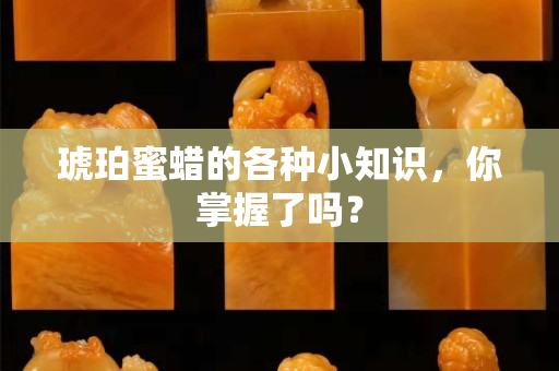 琥珀蜜蠟的各種小知識，你掌握了嗎？