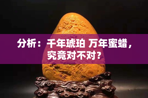 分析：千年琥珀 萬年蜜蠟，究竟對不對？