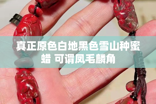 真正原色白地黑色雪山種蜜蠟 可謂鳳毛麟角