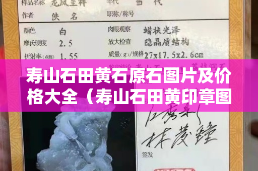 壽山石田黃石原石圖片及價格大全（壽山石田黃印章圖片）