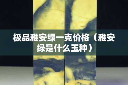 極品雅安綠一克價格（雅安綠是什么玉種）