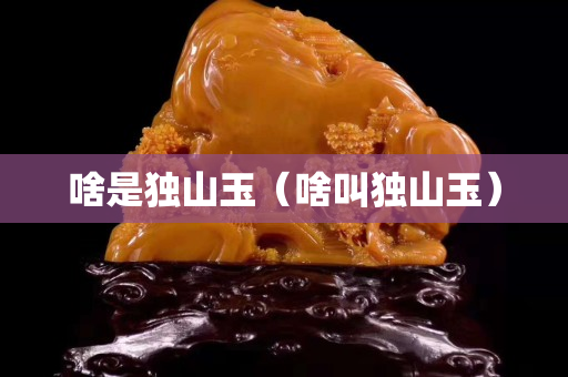 啥是獨山玉（啥叫獨山玉）