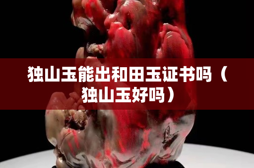 獨山玉能出和田玉證書嗎（獨山玉好嗎）