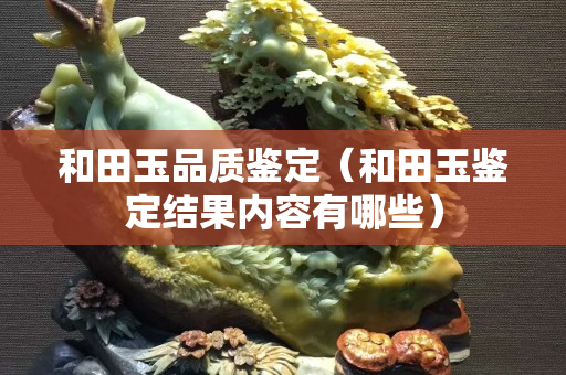 和田玉品質(zhì)鑒定（和田玉鑒定結(jié)果內(nèi)容有哪些）