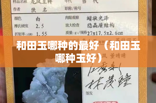 和田玉哪種的最好（和田玉哪種玉好）