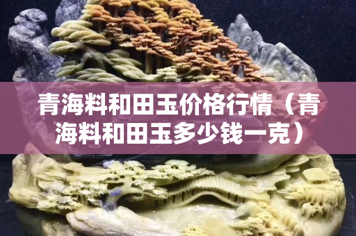 青海料和田玉價格行情（青海料和田玉多少錢一克）