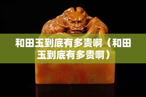 和田玉到底有多貴啊（和田玉到底有多貴啊）