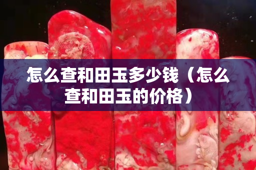怎么查和田玉多少錢（怎么查和田玉的價格）