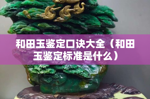 和田玉鑒定口訣大全（和田玉鑒定標(biāo)準(zhǔn)是什么）