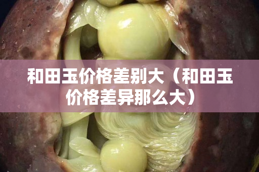 和田玉價格差別大（和田玉價格差異那么大）