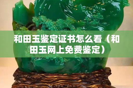 和田玉鑒定證書怎么看（和田玉網(wǎng)上免費(fèi)鑒定）