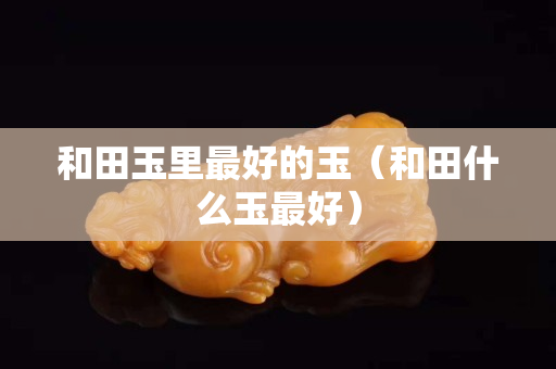 和田玉里最好的玉（和田什么玉最好）