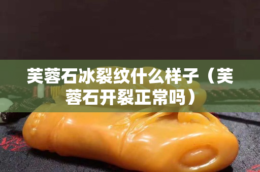 芙蓉石冰裂紋什么樣子（芙蓉石開裂正常嗎）