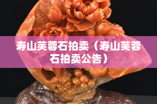 壽山芙蓉石拍賣（壽山芙蓉石拍賣公告）