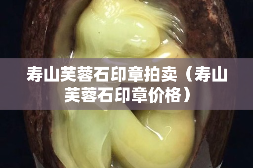 壽山芙蓉石印章拍賣（壽山芙蓉石印章價格）