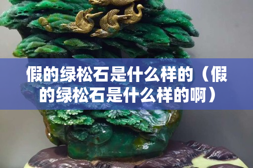 假的綠松石是什么樣的（假的綠松石是什么樣的啊）