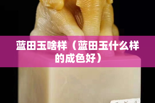 藍(lán)田玉啥樣（藍(lán)田玉什么樣的成色好）