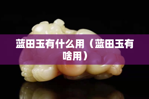 藍田玉有什么用（藍田玉有啥用）