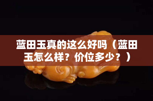 藍田玉真的這么好嗎（藍田玉怎么樣？價位多少？）