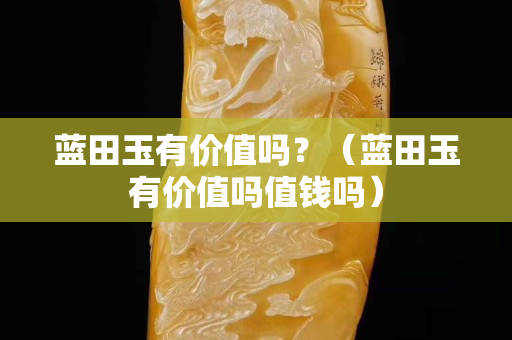 藍(lán)田玉有價(jià)值嗎？（藍(lán)田玉有價(jià)值嗎值錢嗎）