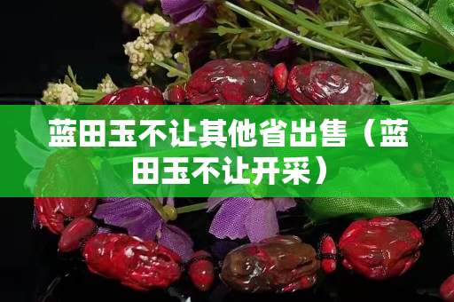 藍田玉不讓其他省出售（藍田玉不讓開采）