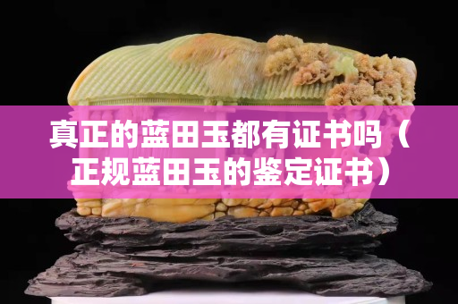 真正的藍田玉都有證書嗎（正規藍田玉的鑒定證書）